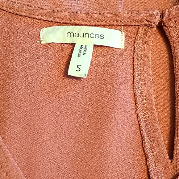 Maurices Fitted Women's Dress Size Small Pink Short Sleeve V-Neck Fit & Flare - Picture 6 of 7